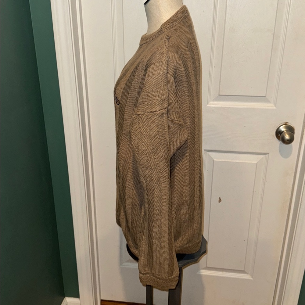 Men’s CHAPS Ralph Lauren hand framed tan sweater, size large - Picture 2 of 6